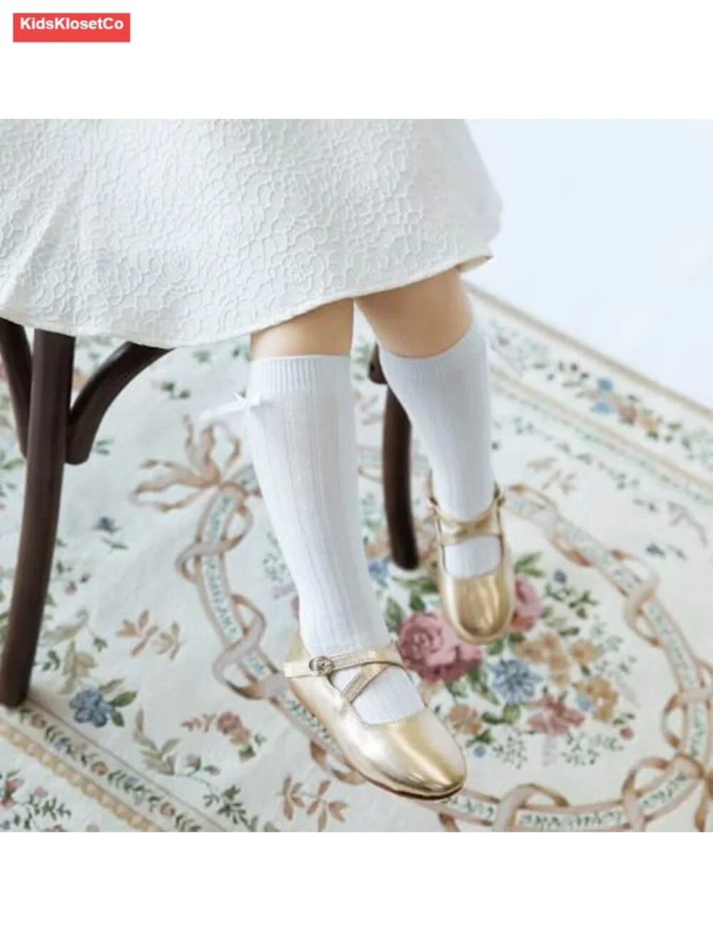Toddler Girls Ballerina Flat Mary Jane Dress Shoes Microfiber Non-Slip